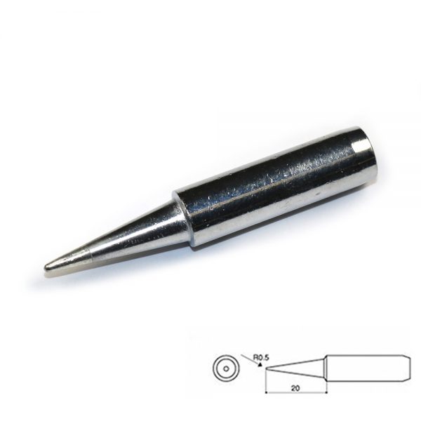 900L-T-B Conical Soldering Tip R0.5mm x 20mm