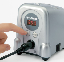 The HAKKO FX888D-17BY Digital Soldering Station digital display makes it easy to check the set temperature at a glance.