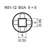 N51-12 BGA Hot Air Nozzle, 8 x 8 mm