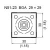 N51-23 BGA Hot Air Nozzle, 29 x 29 mm