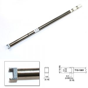 T12-BCF3Z Long Life Bevel Soldering Tip Tinned cut surface only (T15-3BCFZ) 3.3mm/45° x 10mm