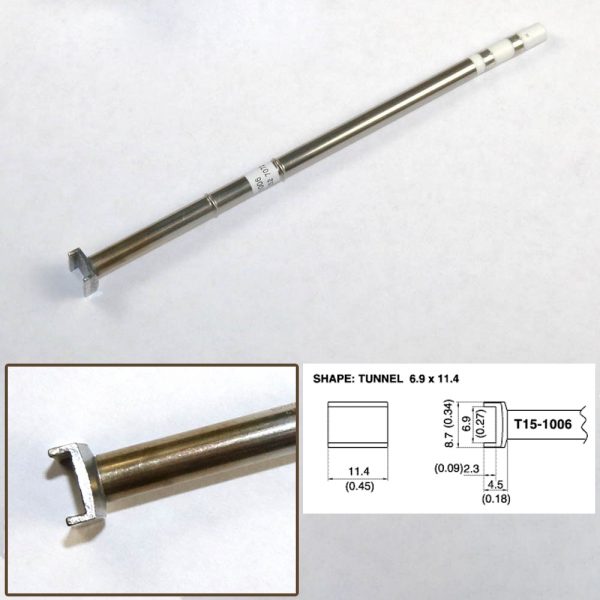 T15-1006 SMD Tunnel Soldering Tip 11.4mm x 8.7m
