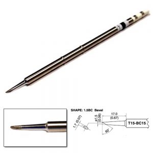 T15-BLL Conical Soldering Tip R0.2 x 15mm