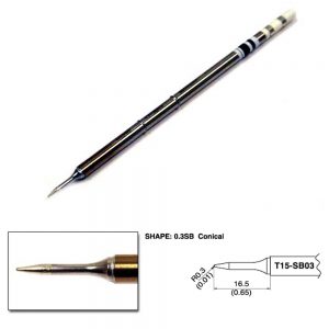 T15-SB03 Conical Soldering Tip R0.3mm x 4.5mm x 16.5mm