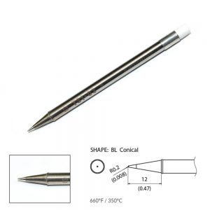 T31-03BL Conical Soldering Tip R0.2 x 12mm 350°C