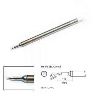 T31-03SBL Conical Soldering Tip R0.2 x 13.7mm 350°C