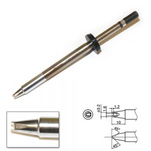 T33-SS1611 Slim Concave Soldering Tip 1.6mm/45° x 10mm
