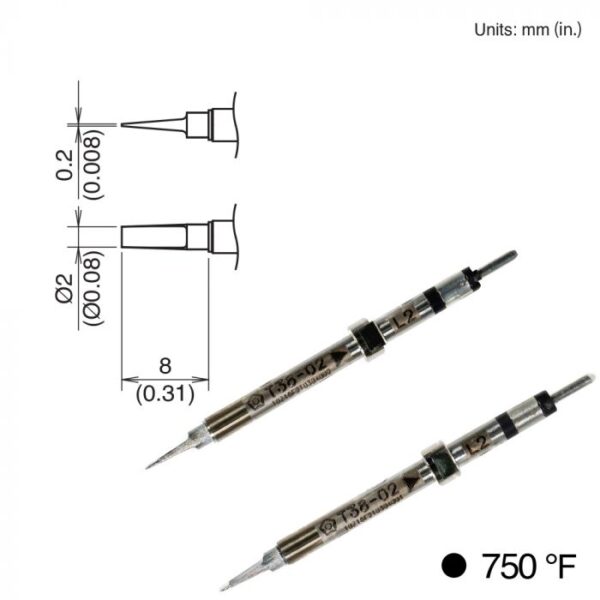 T38-02L2 Micro Tweezer Tips