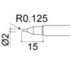 900M-T-S4 Conical Soldering Iron Tip R0.125 x 15mm