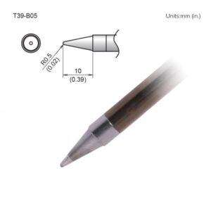 T39-B05 Soldering Iron Tip Conical Shape R0.5 x 10