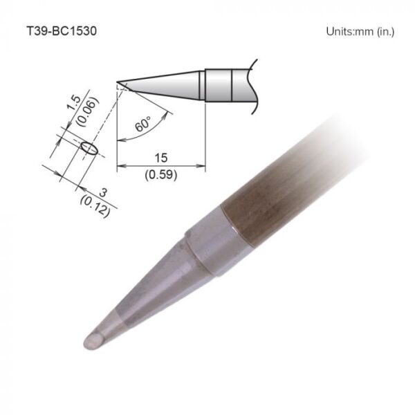 T39-BC1530 Soldering Iron Tip- Bevel