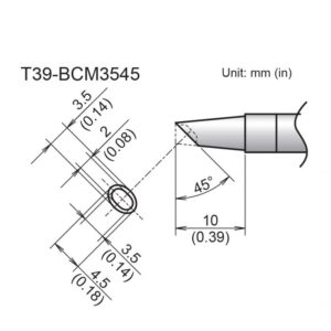 T39-BCM3545 Soldering Iron Tip - Bevel
