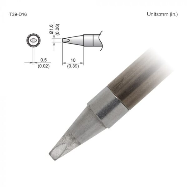 T39-D16 Soldering Iron Tip - Chisel