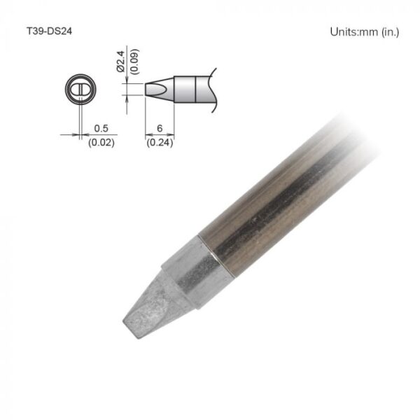 T39-DS24 soldering iron tip, 0.24mm.