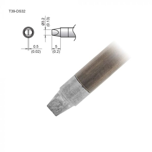 T39-DS32 soldering iron tip with wooden handle.