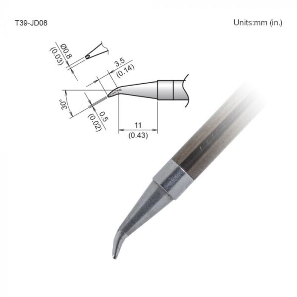 T39-JD08 Soldering Iron Tip - Bent