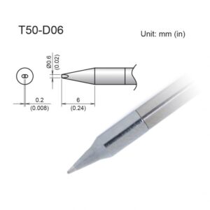 T50-D06 Micro Soldering Iron Tip - Chisel