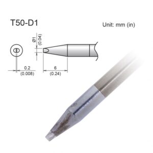 T50-D1 Micro Soldering Iron Tip - Chisel