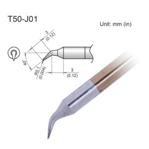T50-J01 Micro Soldering Iron Tip - Bent