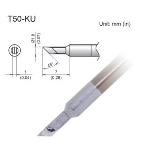 T50-KU Micro Soldering Iron Tip - Knife