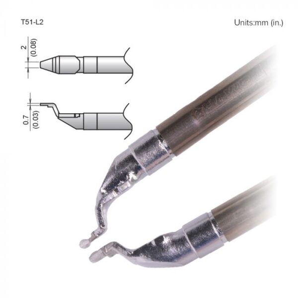 Here's an alt tag for the image: T51-L2 soldering iron tips.