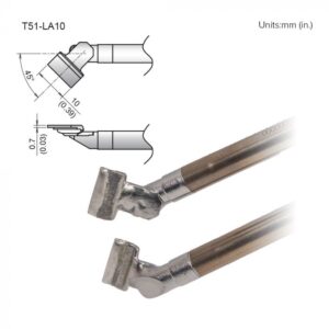 T51-LA10 soldering iron angled tips