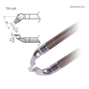 T51-LA3 soldering iron tip, angled.