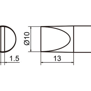 T37-D10, SOLDERING TIP/SHAPE-10D