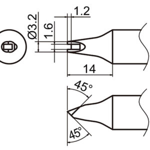 SOLDERING TIP/SHAPE-D W/SLOT